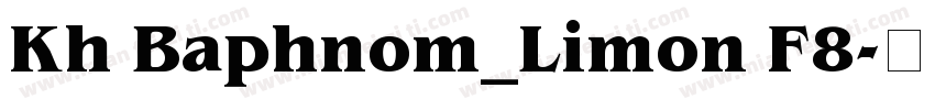 Kh Baphnom_Limon F8字体转换
